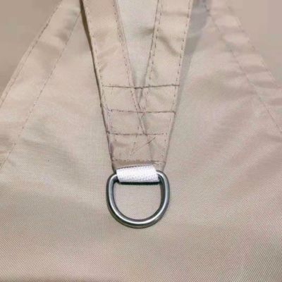 Voile d'ombrage triangulaire kaki imperméable, voile de jardin 3x4x5m, auvent de protection solaire et UV avec accessoires