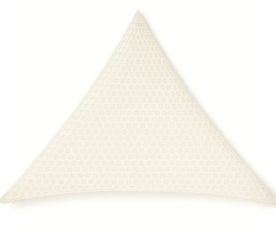 Voile d'ombrage triangulaire macramé beige 3,6 m Jardiline