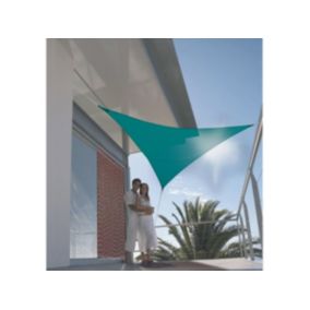 Voile d'ombrage triangulaire SERENITY - 5 x 5 x 5 m - Bleu Canard - Jardiline