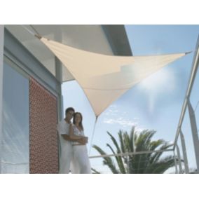 Voile d'ombrage triangulaire SERENITY 5 x 5 x 5 m - Sable - Jardiline