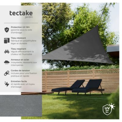 Voile d'ombrage triangulaire Triangulaire avec une protection UV 50+