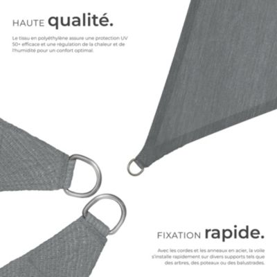 Voile d'ombrage triangulaire Triangulaire avec une protection UV 50+