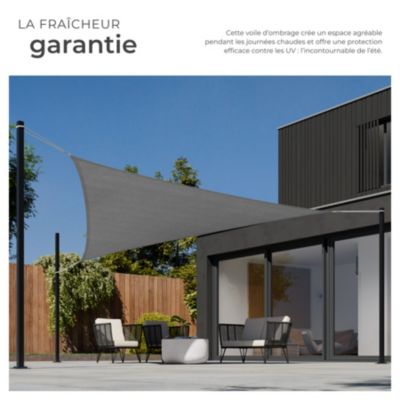 Voile d'ombrage triangulaire Triangulaire avec une protection UV 50+