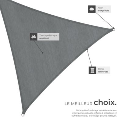 Voile d'ombrage triangulaire Triangulaire avec une protection UV 50+