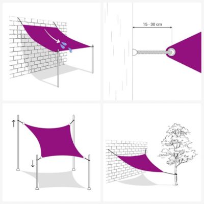 Voile d'ombrage - vidaXL - Beige - 2x3,5 m - Protection UV - Perméable à l'eau