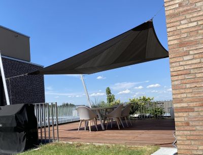 Voile de jardin Triangulaire 6x6x6m Imperméable Graphite Solaria Maanta
