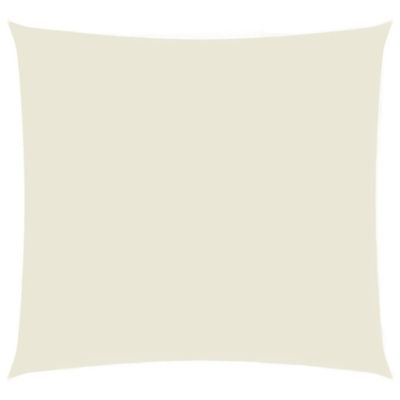 Voile de parasol tissu oxford carré 5x5 m crème vidaXL