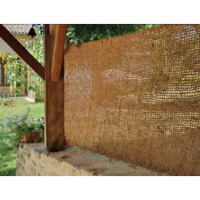 Voile équipée SAINT MANDRIER 1mx3m voile brise vue ou rideau en fibre de coco