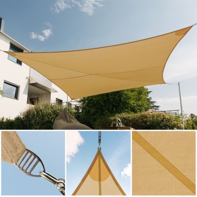 Voiles d'ombrage Ajourées Triangulaire 4X4X4 Beige,  EZ Breez