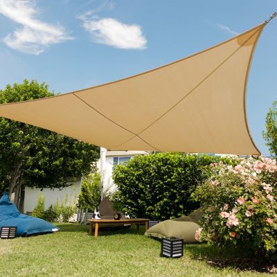 Voiles d'ombrage Ajourées Triangulaire 4X4X4 Beige,  EZ Breez