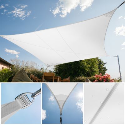 Voiles d'ombrage Imperméables Rectangulaire 3 X 2 White,  EZ Breez