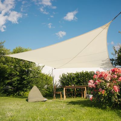 Voiles d'ombrage Imperméables Triangulaire 3.6X3.6X3.6 Ivory,  EZ Breez