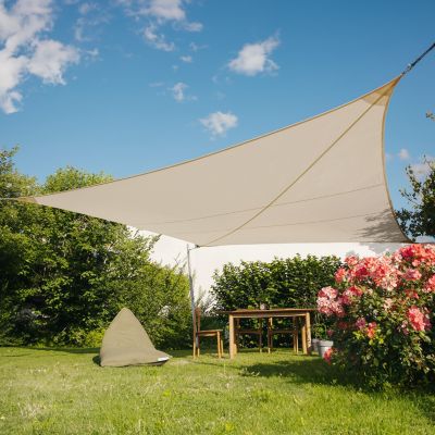 Voiles d'ombrage Imperméables Triangulaire 4X4X4 Beige,  EZ Breez