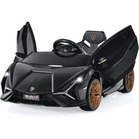 Voiture Electrique Enfant Cabriolet de Portes Ciseaux pour avec Telecommande et Demarrage Lent Vehicules Enfant Noir