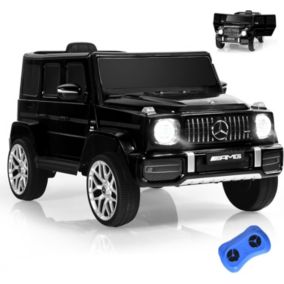 Voiture électrique Enfant 12V avec Télécommande Mercedes Benz G63 avec Démarrage Lent LED USB 30KG Noir