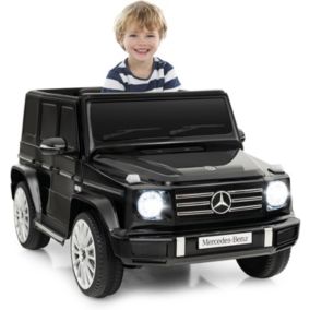 Voiture Électrique Enfants Mercedes Benz G500 12V Charge 30kg Télécommande Effets Sonores Lumineux Noir