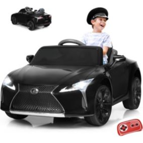 Voiture Électrique Lexus Enfants Charge 30kg 12V Ceinture Télécommande Effets Sonores Lumineux Klaxon USB Noir