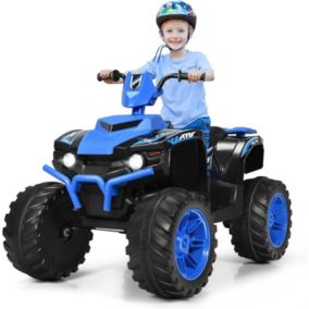 Voiture Quad Buggy Electrique pour Enfant 12V avec 2 Vitesses Quad Electrique avec Phare Klaxon MP3 et USB Bleu