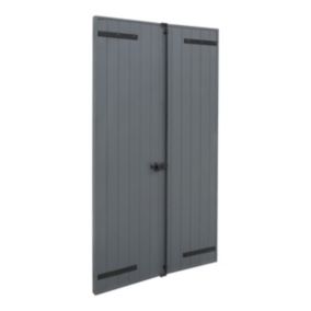 Volet battant aluminium anthracite Fortia - l.100 x H.115 cm - 2 vantaux