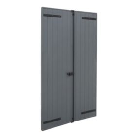 Volet battant aluminium anthracite Fortia - l.100 x H.155 cm - 2 vantaux