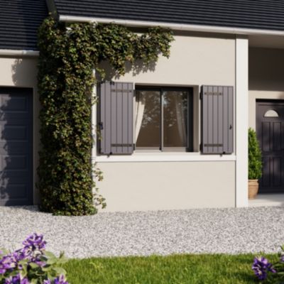 Volet battant aluminium anthracite Fortia l.120 x H.125 cm 2 vantaux — free download