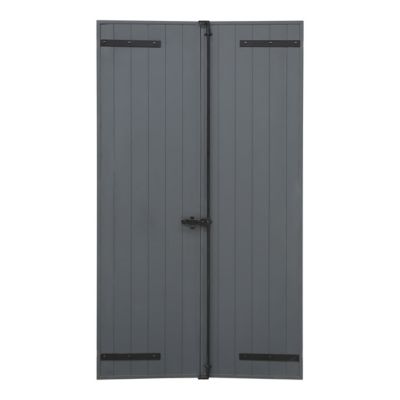 Volet battant aluminium anthracite Fortia - l.140 x H.215 cm - 2 vantaux