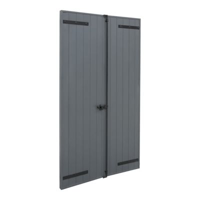 Volet battant aluminium gris antracite 120 x 135 cm, 2 vantaux, Fortia