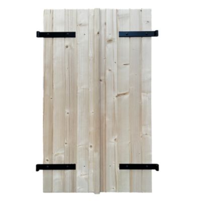 Volet battant bois naturel 100 x 155 cm, 2 vantaux, Fortia