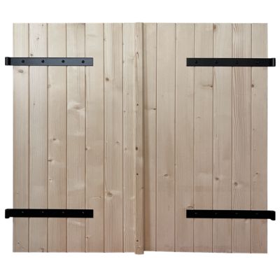 Volet battant bois naturel 90 x 105 cm, 2 vantaux, Fortia