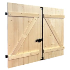 Volet battant bois naturel Fortia - l.100 x H.135 cm - 2 vantaux
