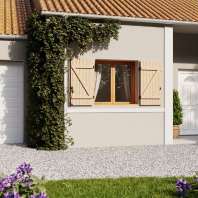 Volet battant bois naturel Fortia - l.100 x H.155 cm - 2 vantaux