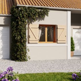 Volet battant bois naturel Fortia - l.100 x H.155 cm - 2 vantaux
