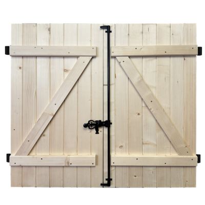 Volet battant bois naturel Fortia - l.120 x H.135 cm - 2 vantaux