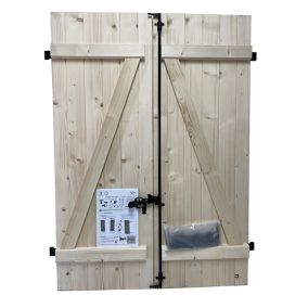 Volet battant sapin 2 vantaux 100 x h.115 cm, ép.27 mm