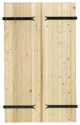 Volet battant sapin 2 vantaux 120 x h.135 cm, ép.27 mm | Castorama
