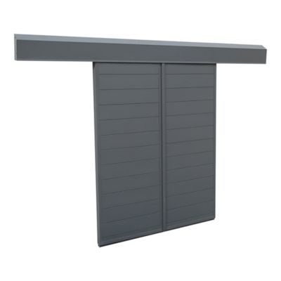 Volet coulissant aluminium anthracite Fortia - l.120 x H.125 cm - 2 vantaux