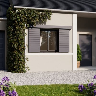 Volet coulissant aluminium anthracite Fortia l.90 x H.135 cm 2 vantaux — free download
