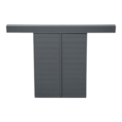 Volet coulissant aluminium anthracite Fortia - l.90 x H.135 cm - 2 vantaux