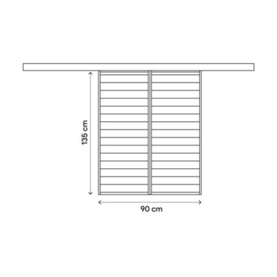 Volet coulissant aluminium anthracite Fortia - l.90 x H.135 cm - 2 vantaux