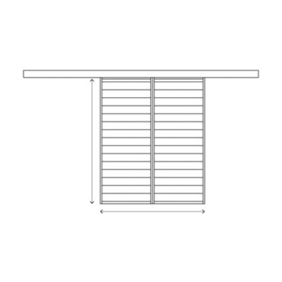 Volet coulissant aluminium anthracite Fortia - l.90 x H.155 cm - 2 vantaux