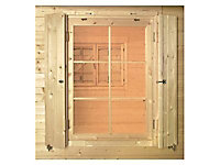 Volet de fenêtre pour abri de jardin bois Luoman 89 x 87 cm