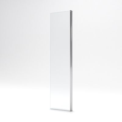 Volet pivotant pour paroi de douche fixe - 40x200cm - Verre transparent 6mm - Profile Chromé
