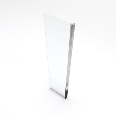 Volet pivotant pour paroi de douche fixe - 40x200cm - Verre transparent 6mm - Profile Chromé