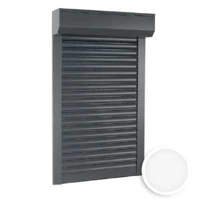 Volet roulant alu motorisé gris 240 x h.215 cm  Castorama