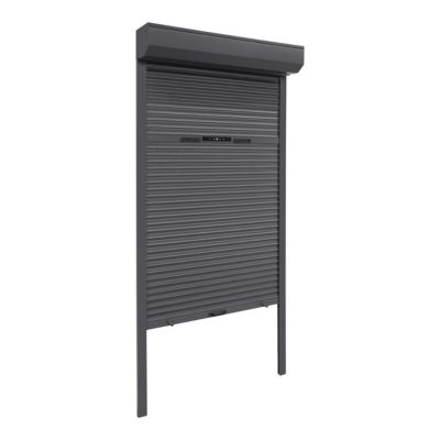 Volet roulant aluminium anthracite - ouverture manuelle - Fortia - l.100 x H.220 cm