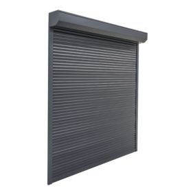 Volet roulant aluminium anthracite - ouverture motorisée - Fortia - l.120 x H.135 cm