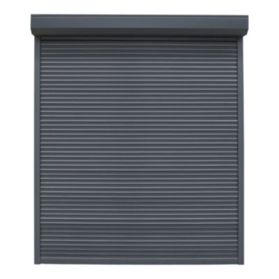 Volet roulant aluminium anthracite - ouverture motorisée - Fortia - l.120 x H.135 cm