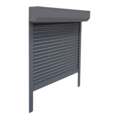 Volet roulant aluminium anthracite - ouverture motorisée - Fortia - l.120 x H.135 cm
