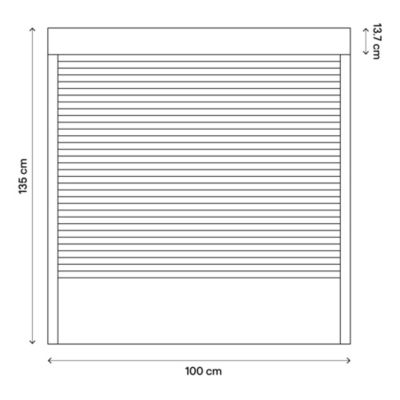 Volet roulant aluminium blanc - ouverture motorisée - Fortia - l.100 x H.135 cm