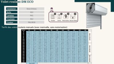 Volet roulant DM -ECO  RAL 9016